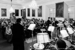 Das Johann Strauss Orchester Salzburg während eines Konzerts in der Residenz.